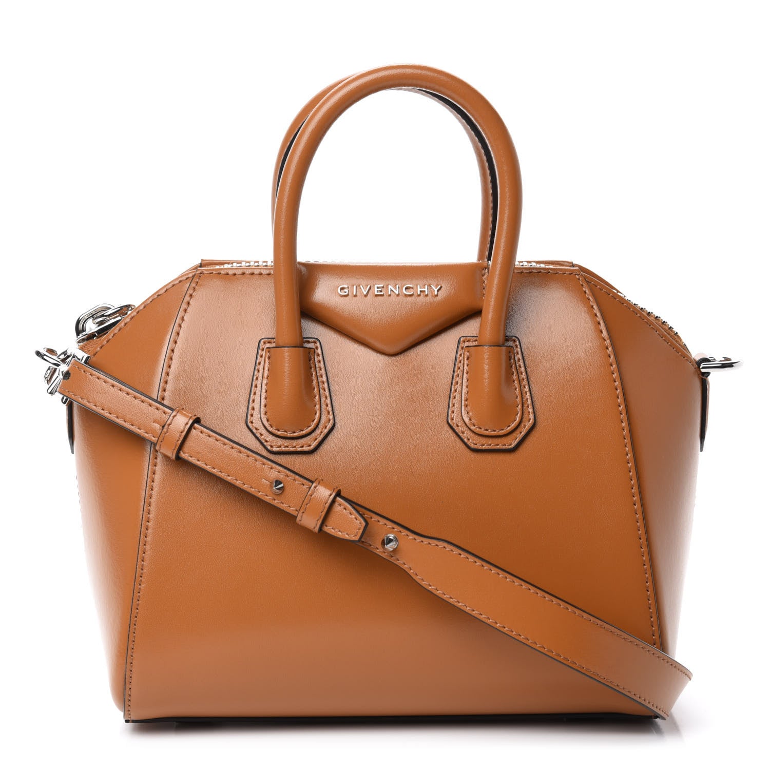 Givenchy Shiny Lord Calfskin Mini Antigona Camel 1 of 10