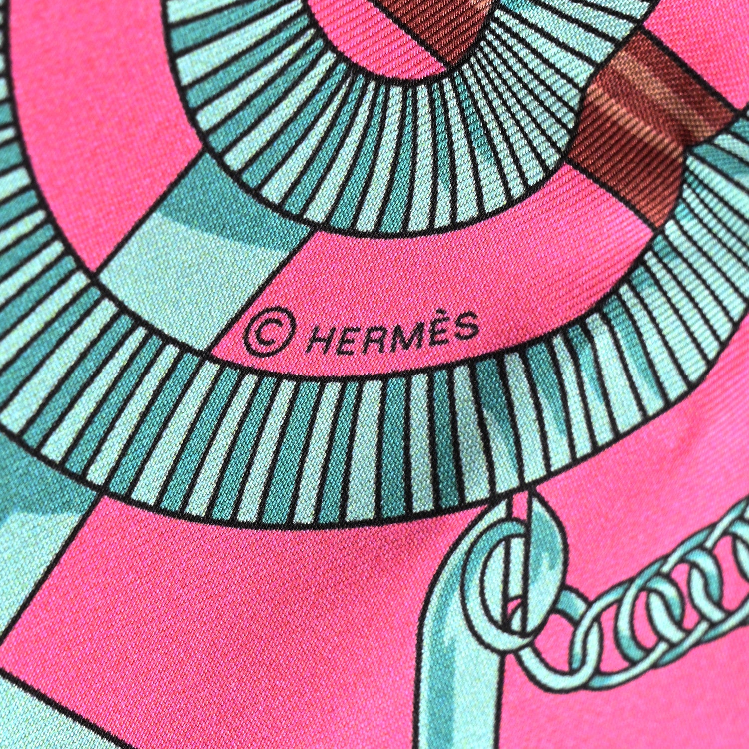 Hermes Silk Eperon D'Or Remix Maxi Twilly Rose Indien Cassis Vert 4 of 5
