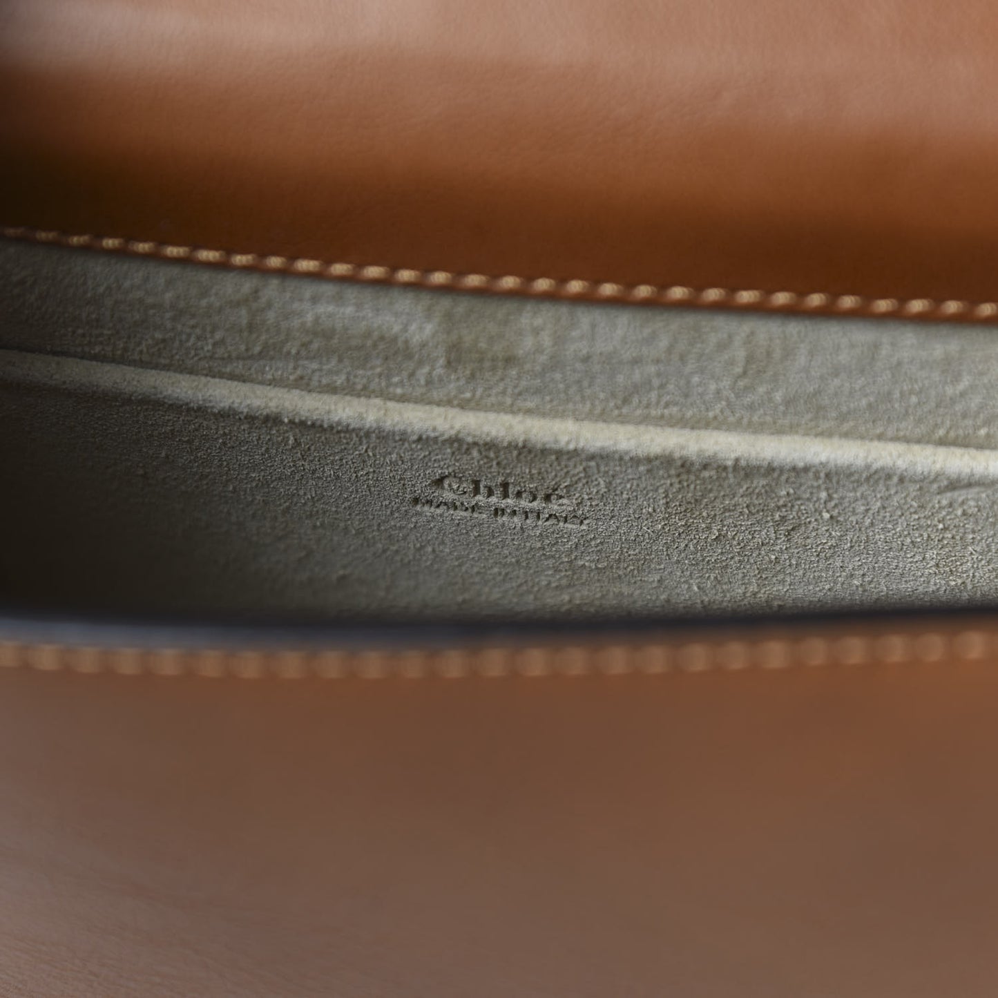 Calfskin Suede Small Nile Bracelet Bag Caramel