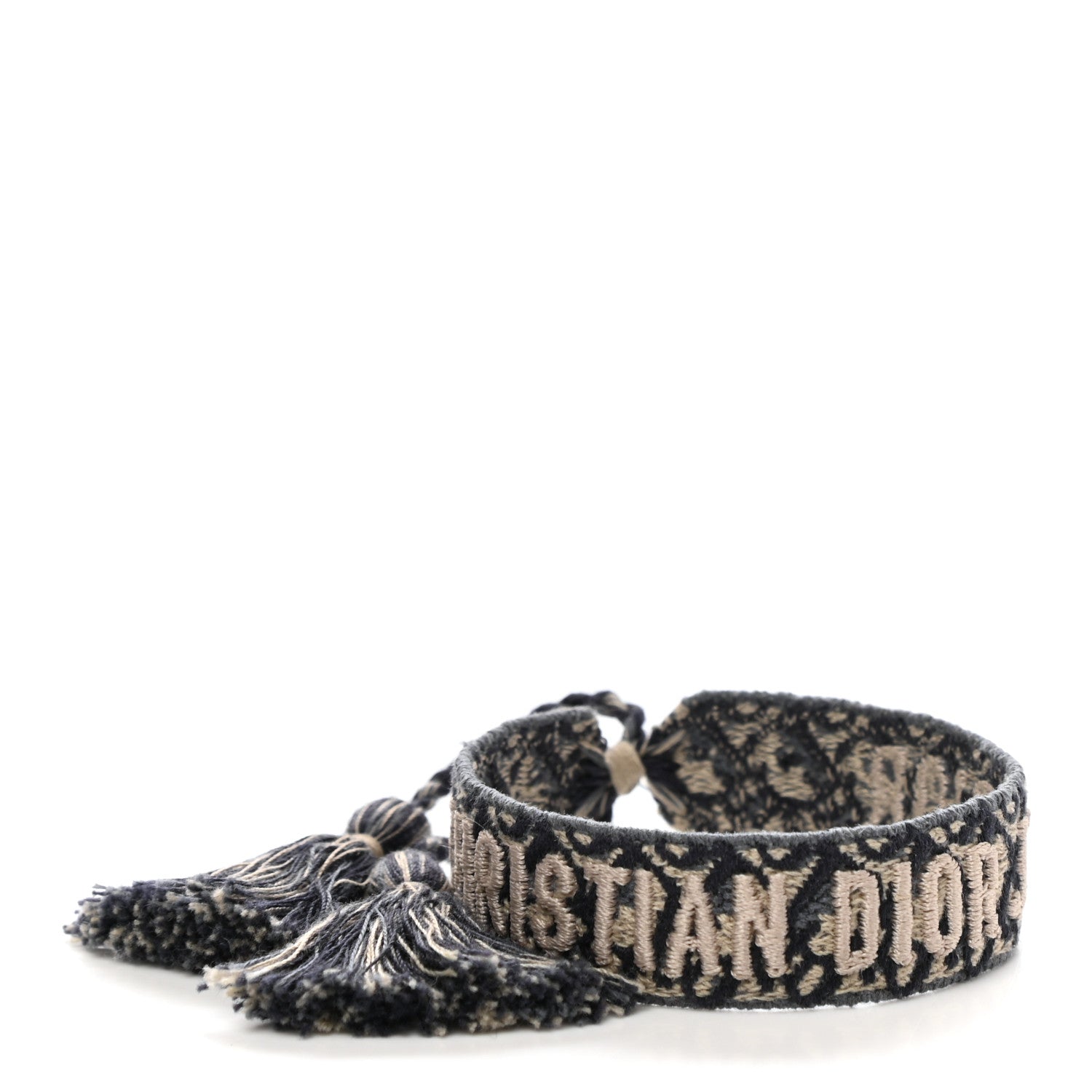 Christian Dior Woven Cotton J'Adior Friendship Bracelet Navy 1 of 4