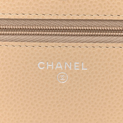 Chanel Caviar Quilted Wallet on Chain WOC Beige 6 of 13