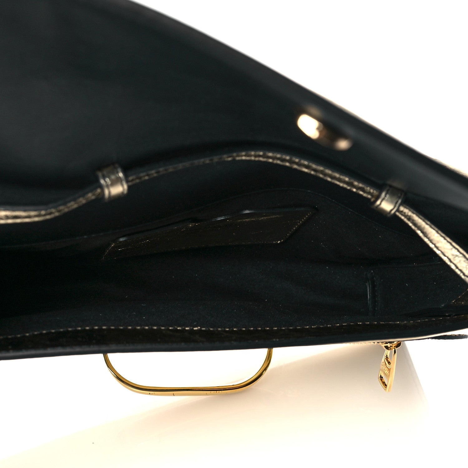 Alexander McQueen Metallic Crash Calfskin The Story Crossbody Bag Gold 5 of 9