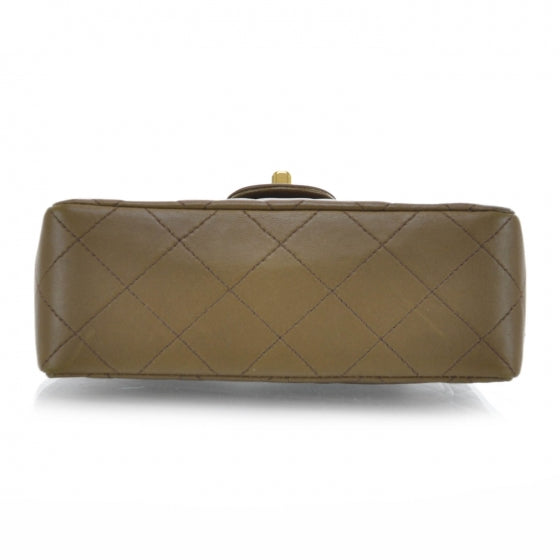 Lambskin Quilted Mini Flap Brown