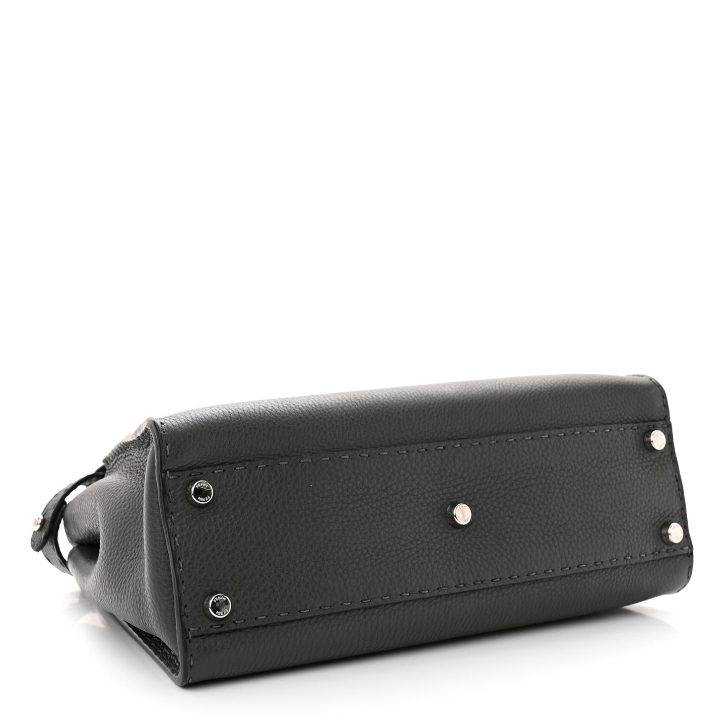 Cuoio Romano Selleria Bi-Color Medium Peekaboo Iconic Satchel Asfalto Latte