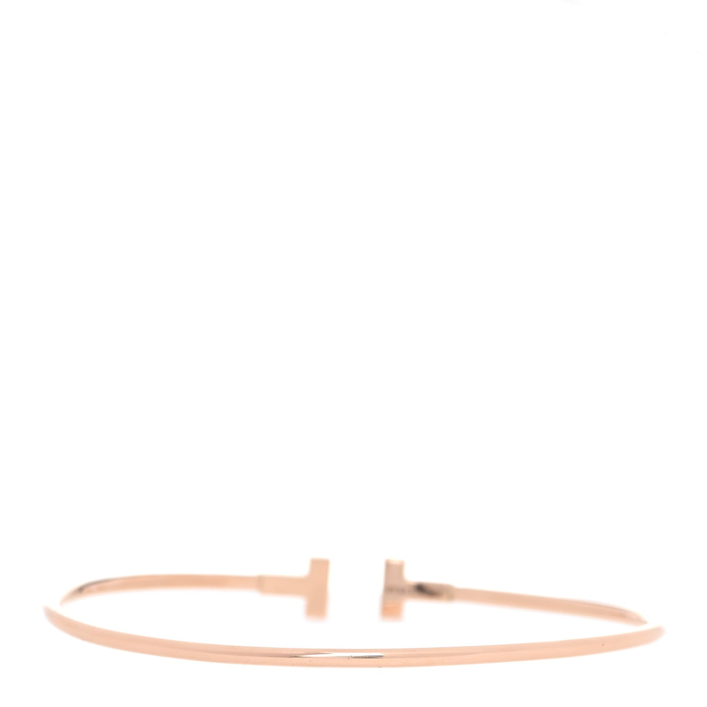 18K Rose Gold Narrow T Wire Bracelet