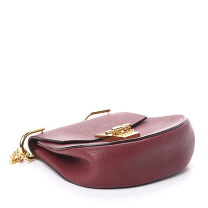 Chloe Grained Lambskin Mini Drew Shoulder Bag Sienna Red 4 of 8
