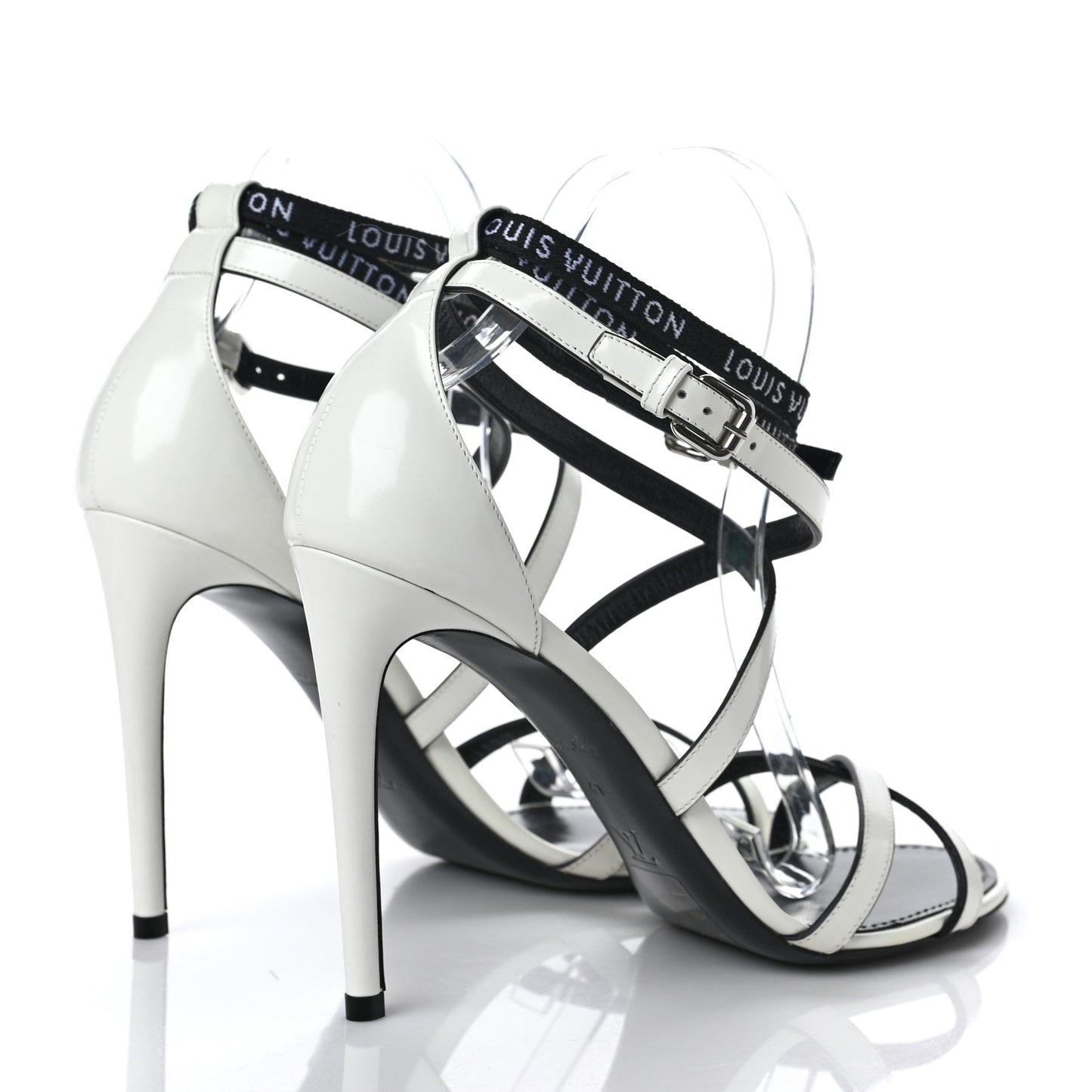 Patent Call Back Sandals 41 White