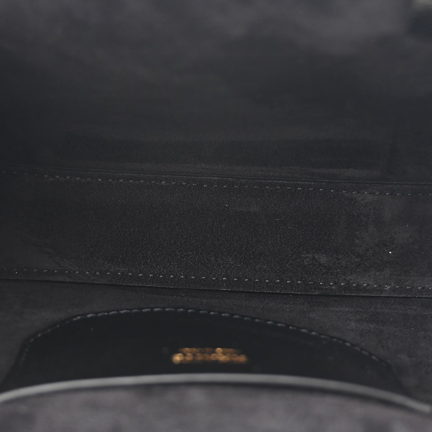 Crackle Patent Shearling Small Lilith Evening Bag Black
