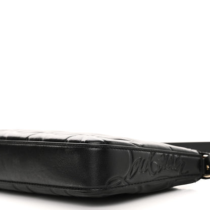 Christian Louboutin Calfskin Embossed Loubila Shoulder Bag Black 9 of 10