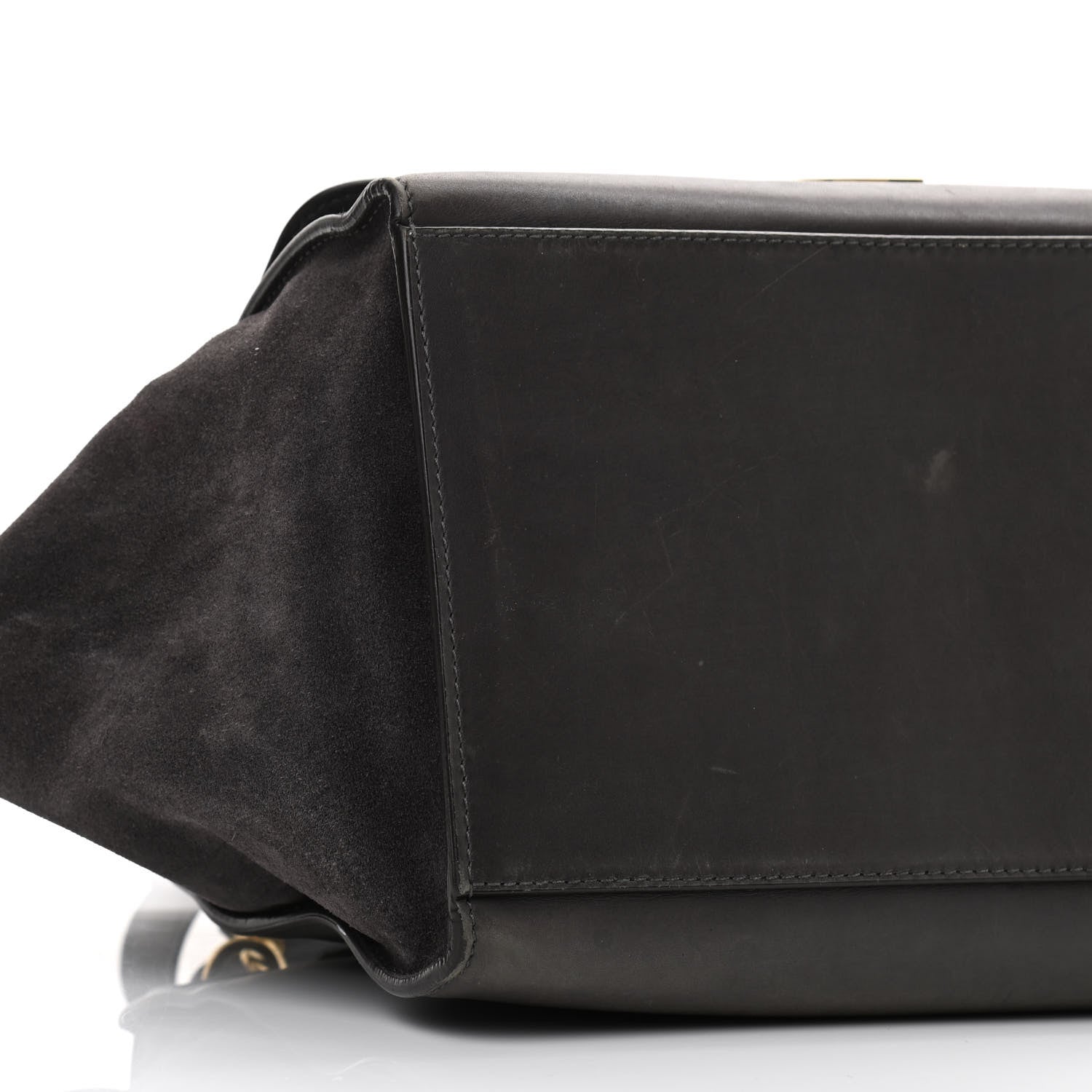 Celine Smooth Calfskin Suede Medium Trapeze Grey 8 of 16