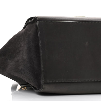 Celine Smooth Calfskin Suede Medium Trapeze Grey 8 of 16