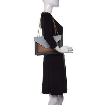 Celine Smooth Calfskin Tri-Color Pocket Chain Flap Tan 2 of 10