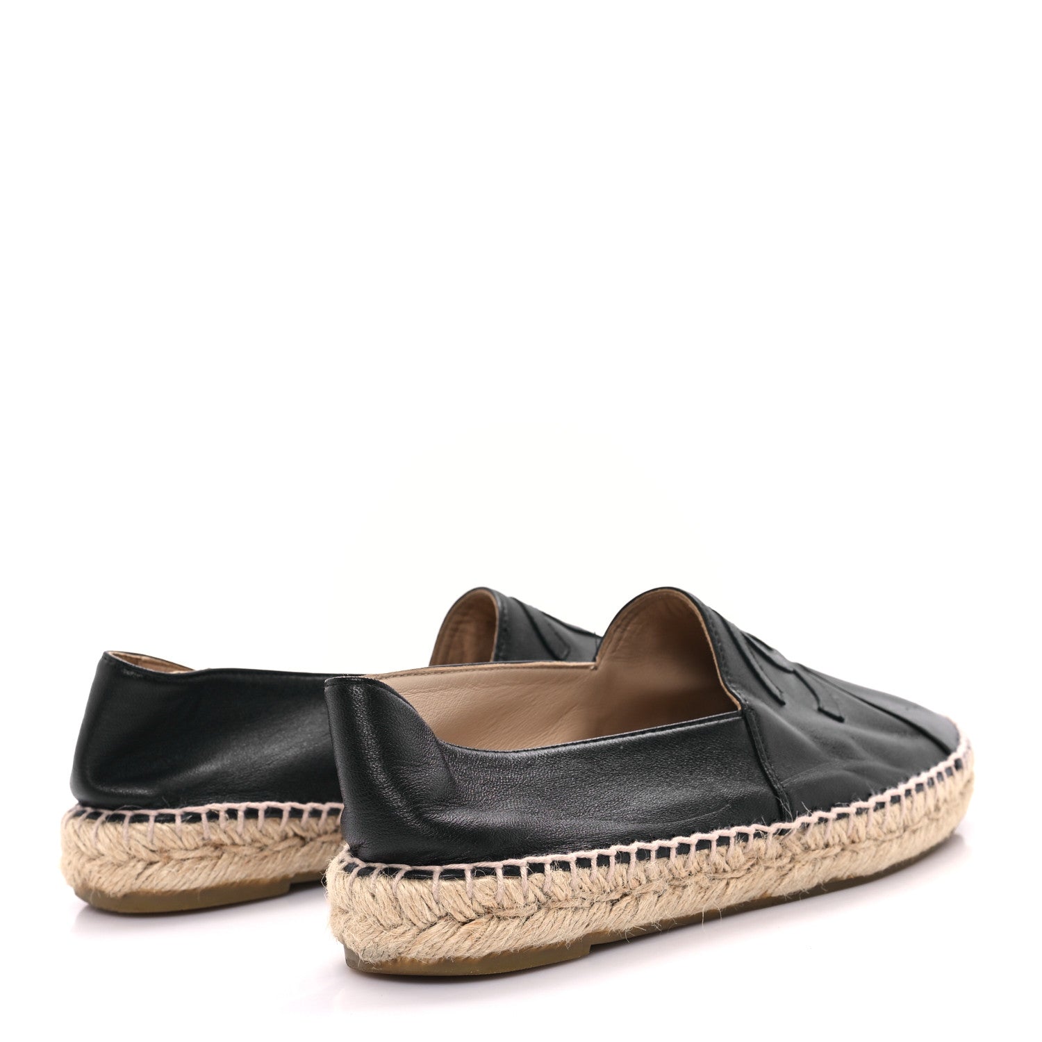 Chanel Lambskin CC Espadrilles 39 Black 5 of 10