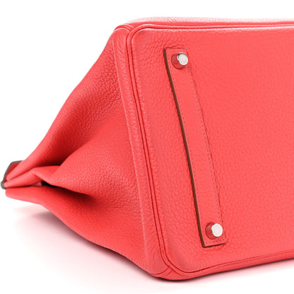 Hermes Taurillon Clemence Birkin 35 Rouge Pivoine 8 of 10
