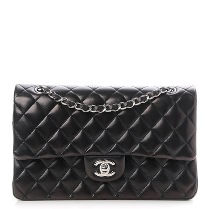 Chanel Lambskin Quilted Medium Double Flap Black 1 of 8