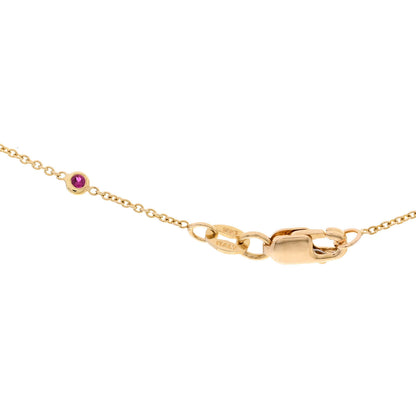 Roberto Coin 18K Yellow Gold Diamond Heart Station Necklace 4 of 5
