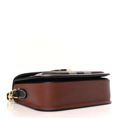 Burberry Calfskin Check Small Elizabeth Bag Brown 4 of 8