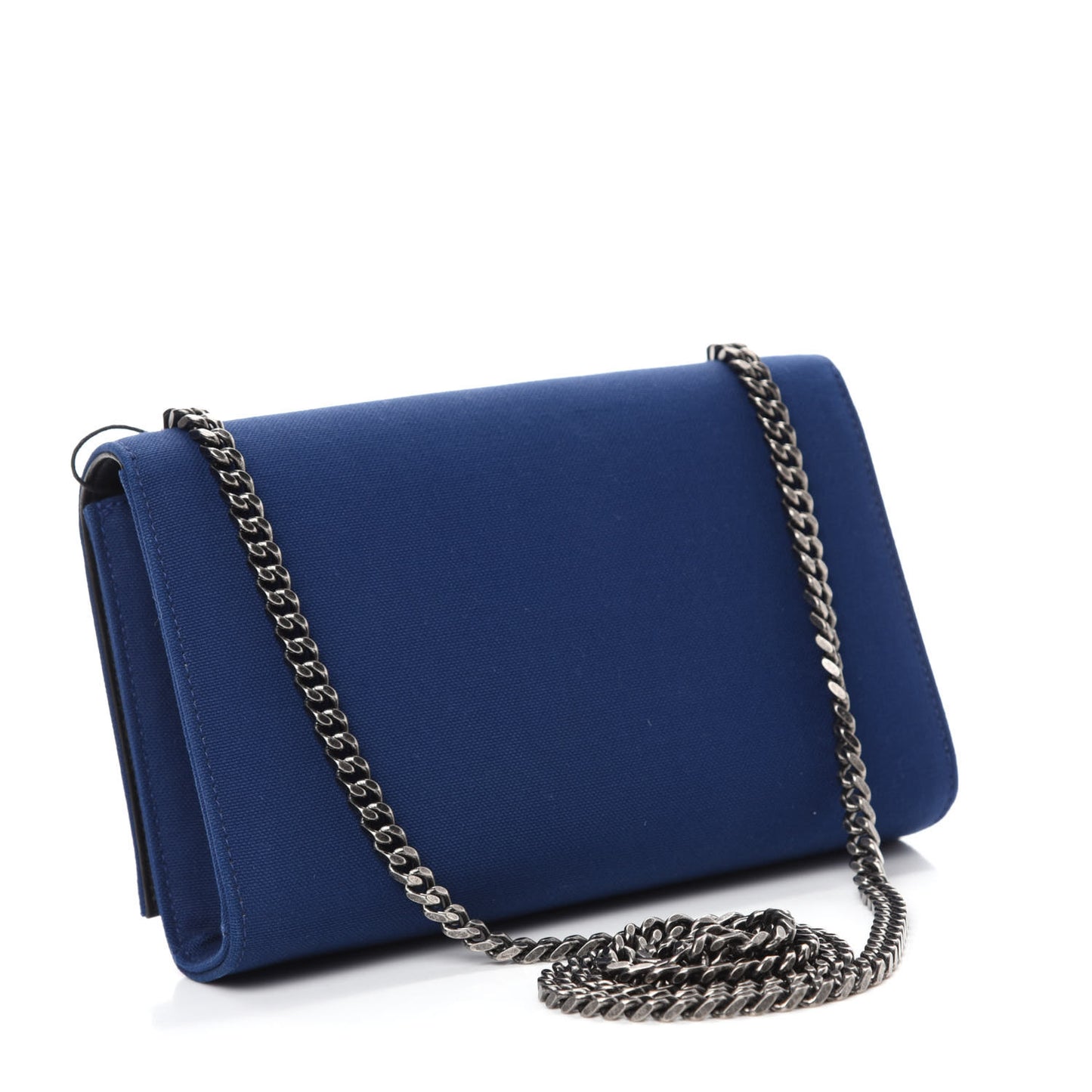 Canvas Embroidered Stars Small Monogram Kate Satchel Blue Bianco