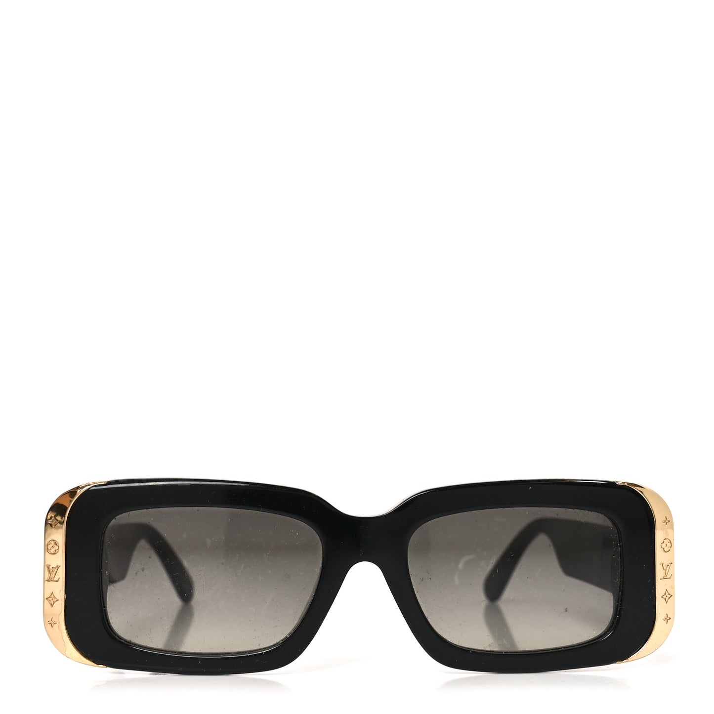 Acetate LV Moon Rectangle Sunglasses Z1653E Black