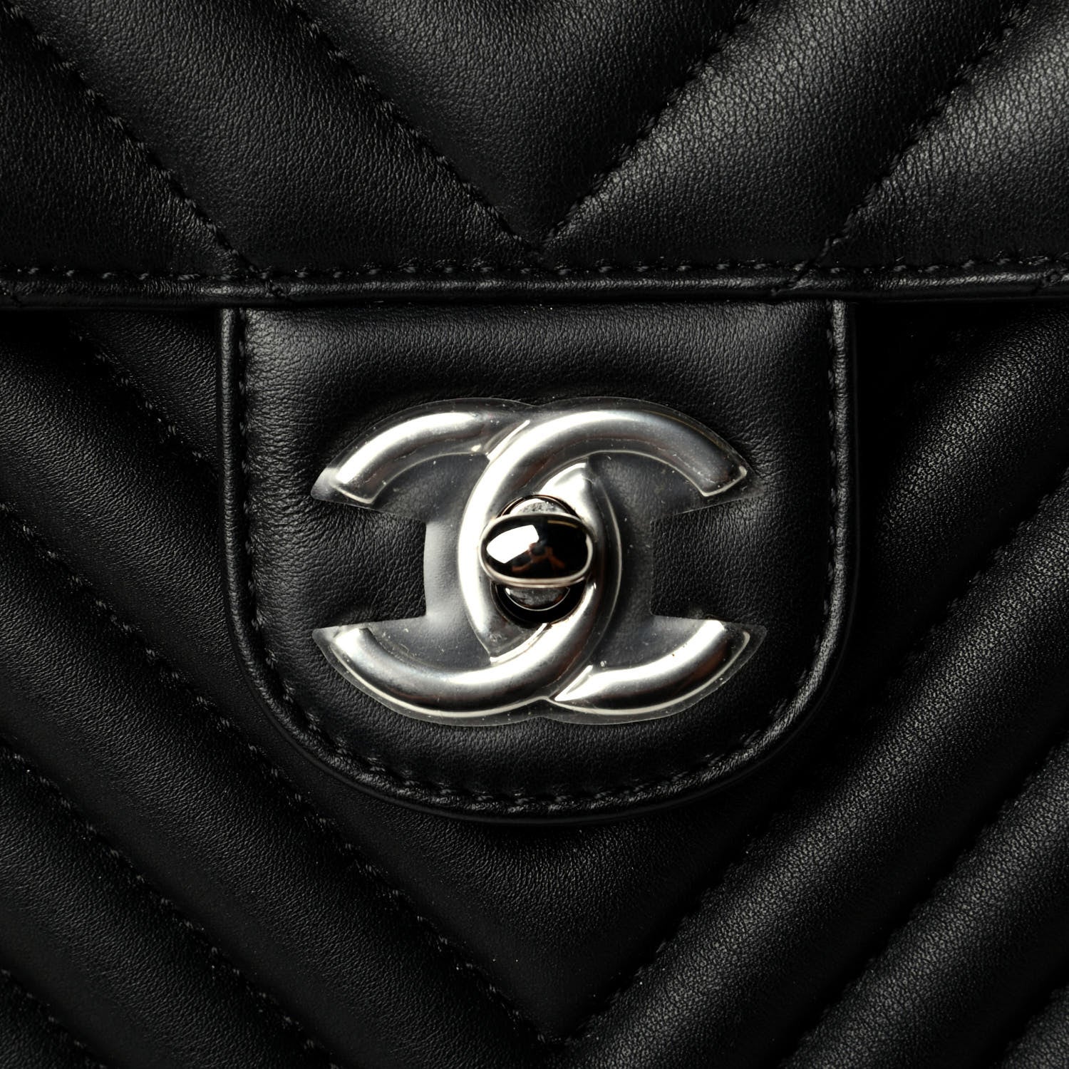 Chanel Calfskin Chevron Quilted Small Urban Spirit Backpack Black 6 of 6