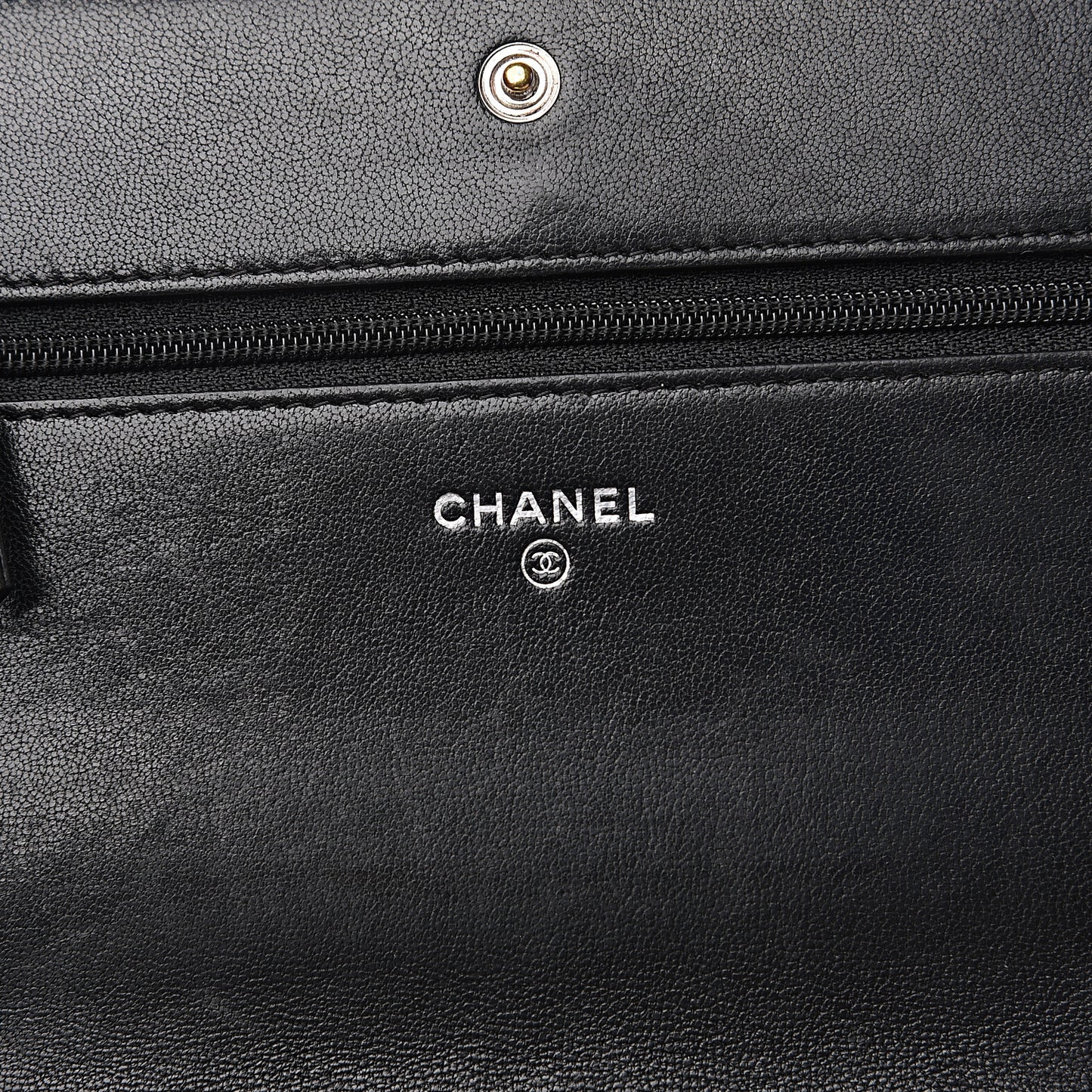 Sheepskin Quilted Mademoiselle Vintage Wallet On Chain WOC Black