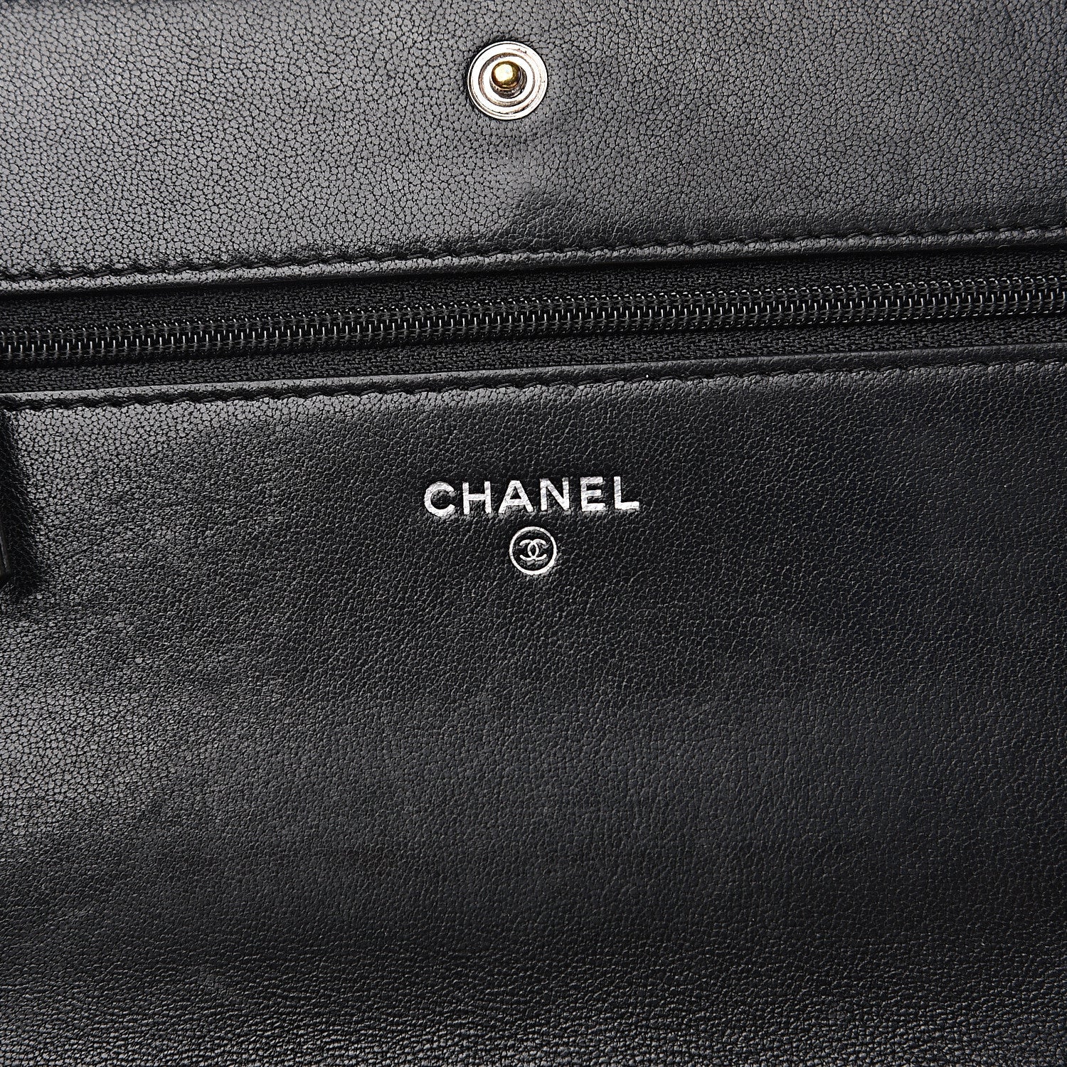 Chanel Sheepskin Quilted Mademoiselle Vintage Wallet On Chain WOC Black 5 of 15