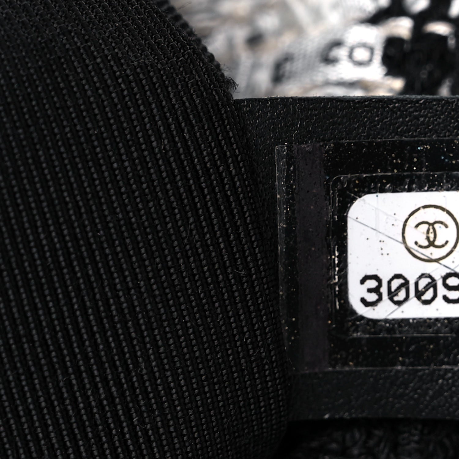 Chanel Tweed Quilted Large Chanel 19 Flap Black Ecru White 9 of 10