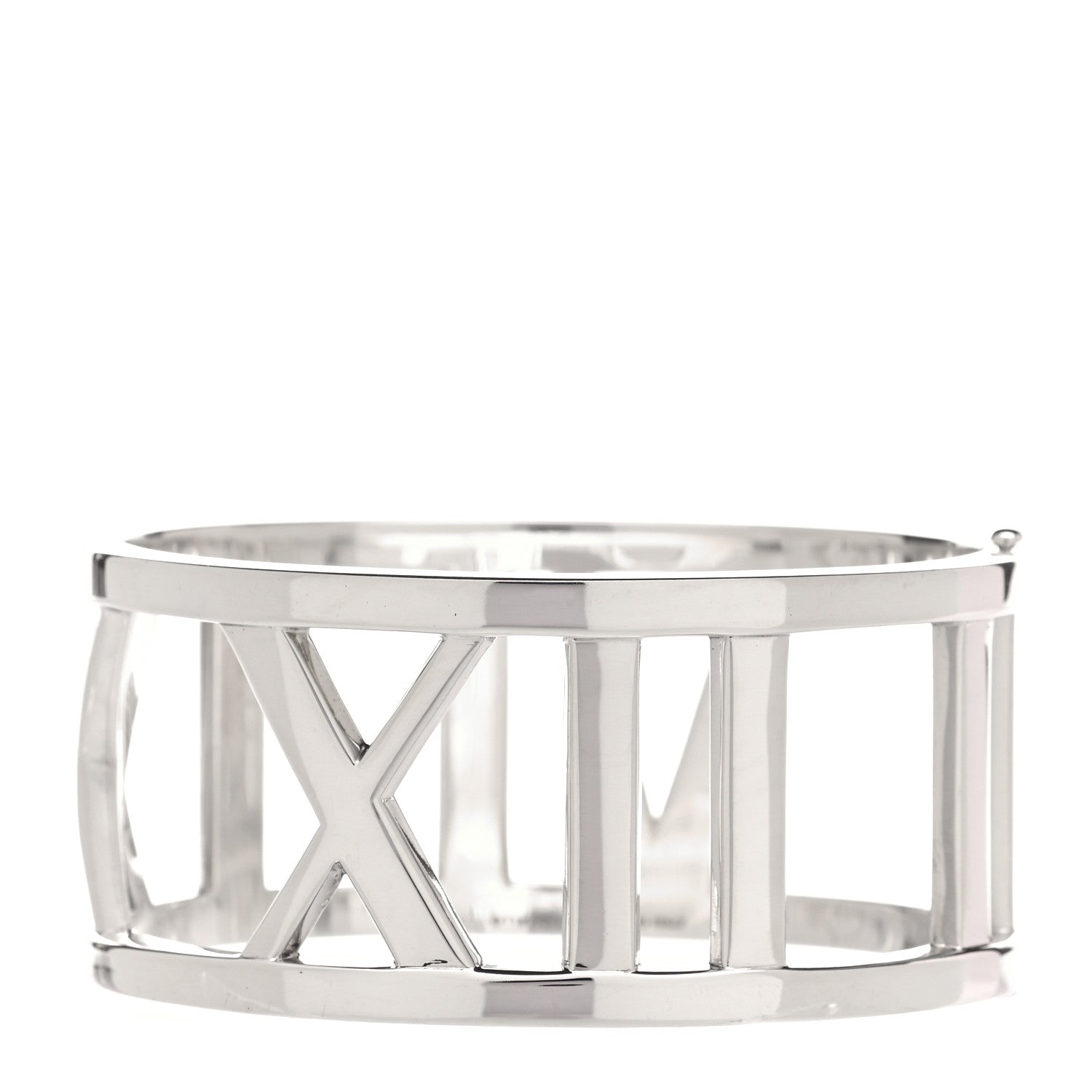 Tiffany Sterling Silver Wide Atlas Hinged Bangle Bracelet 1 of 5