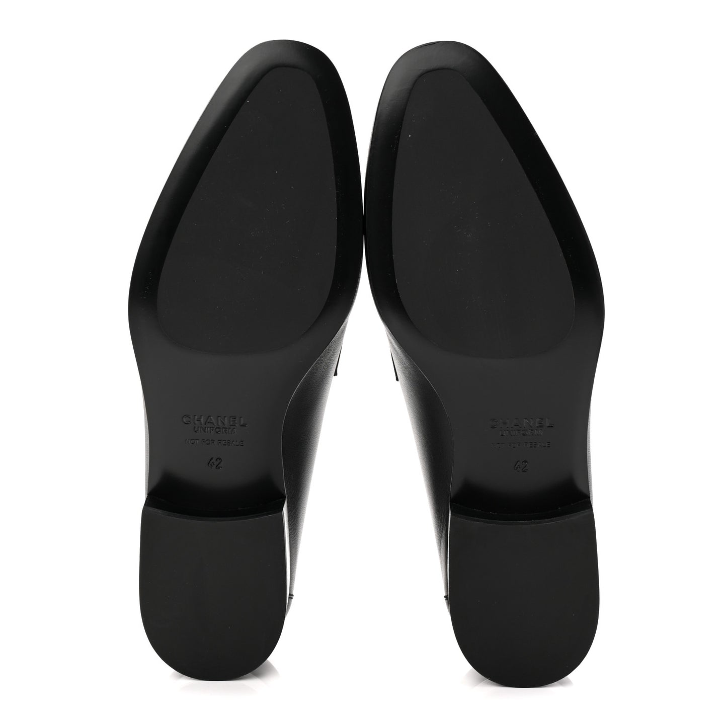 Lambskin Mens Stitched CC Loafers 42 Black