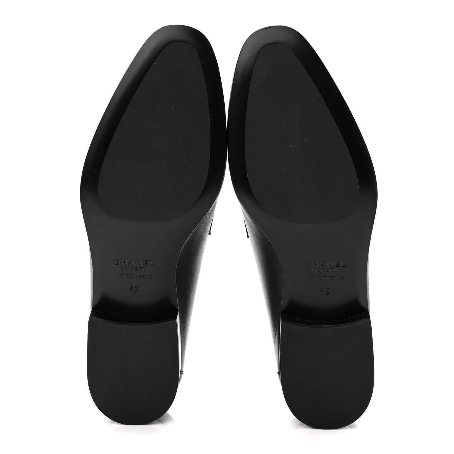 Chanel Lambskin Mens Stitched CC Loafers 42 Black 6 of 9