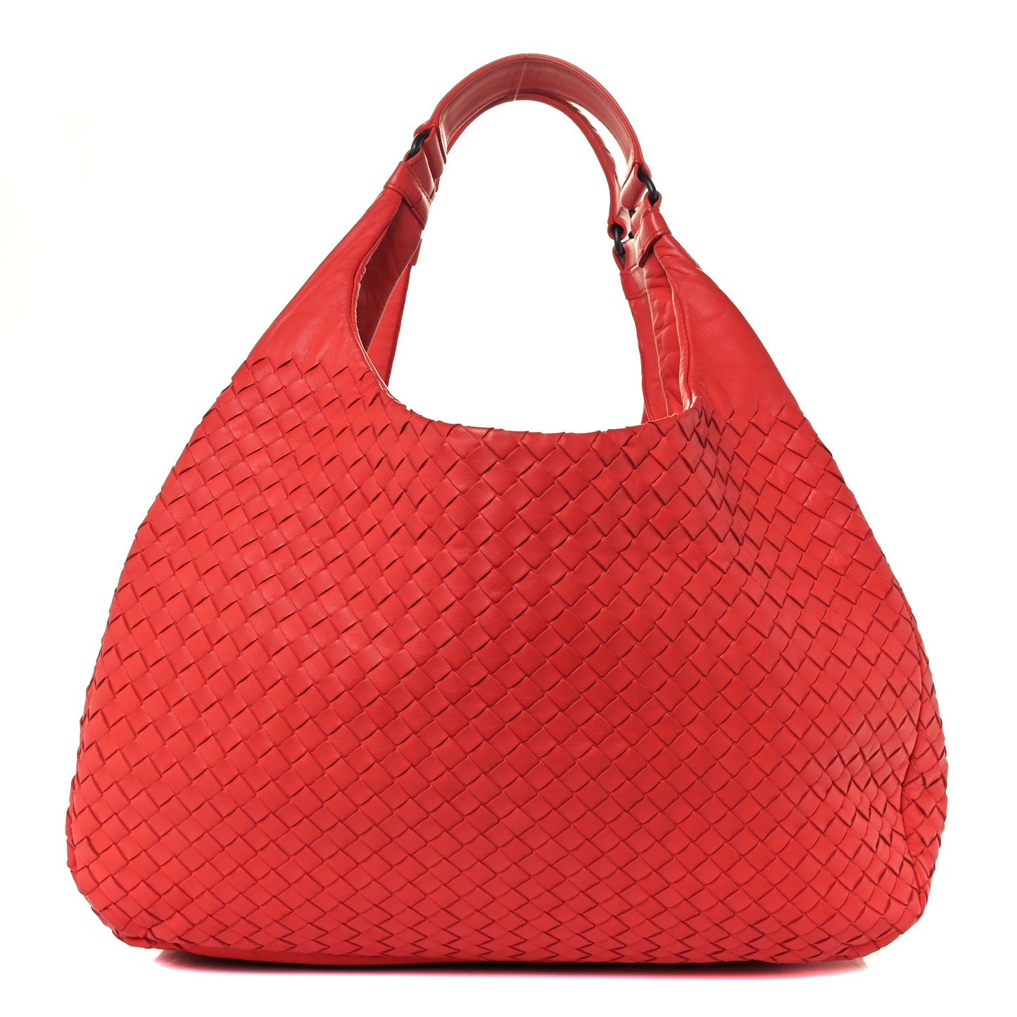Nappa Intrecciato Large Campana Hobo Corniola