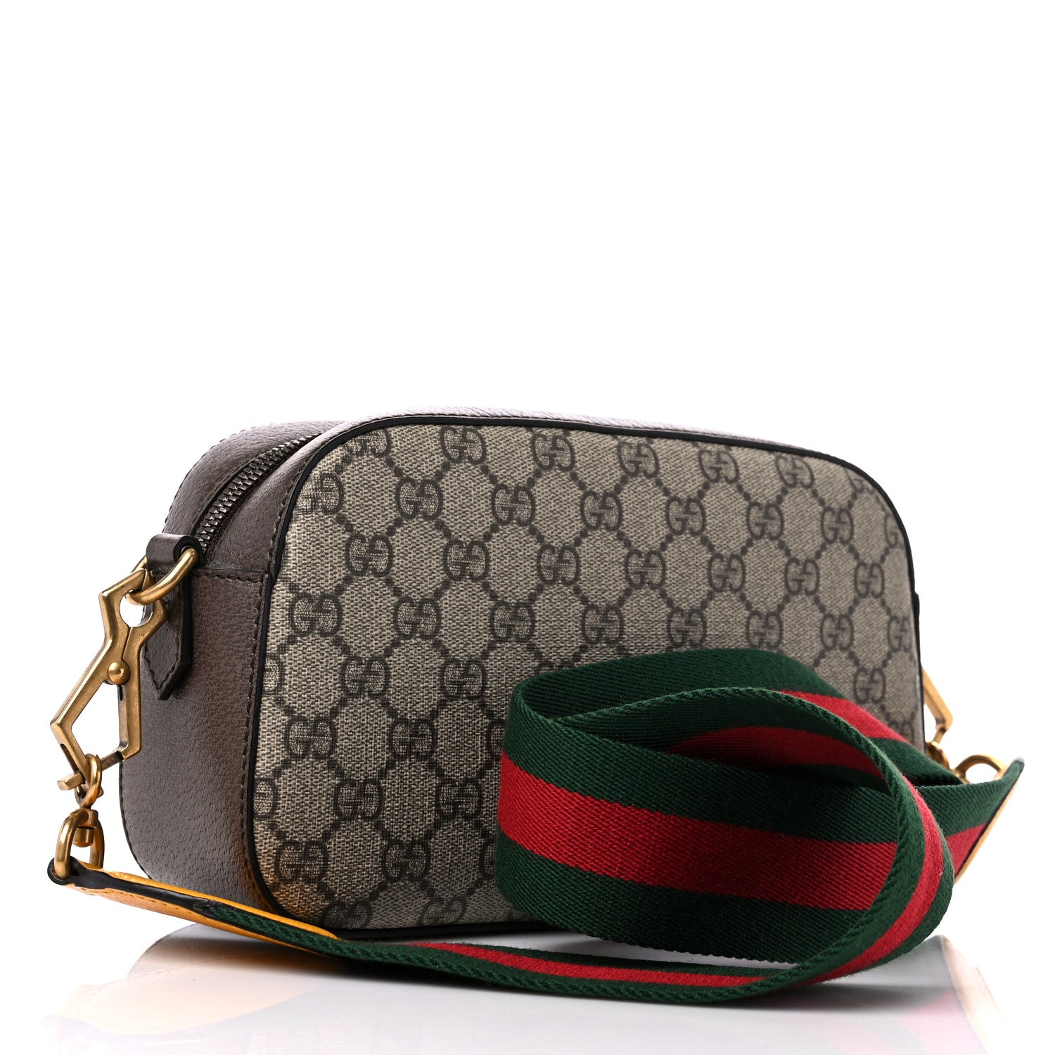 Gucci GG Supreme Monogram Web Neo Vintage Shoulder Bag Beige New Acero Crop 3 of 9