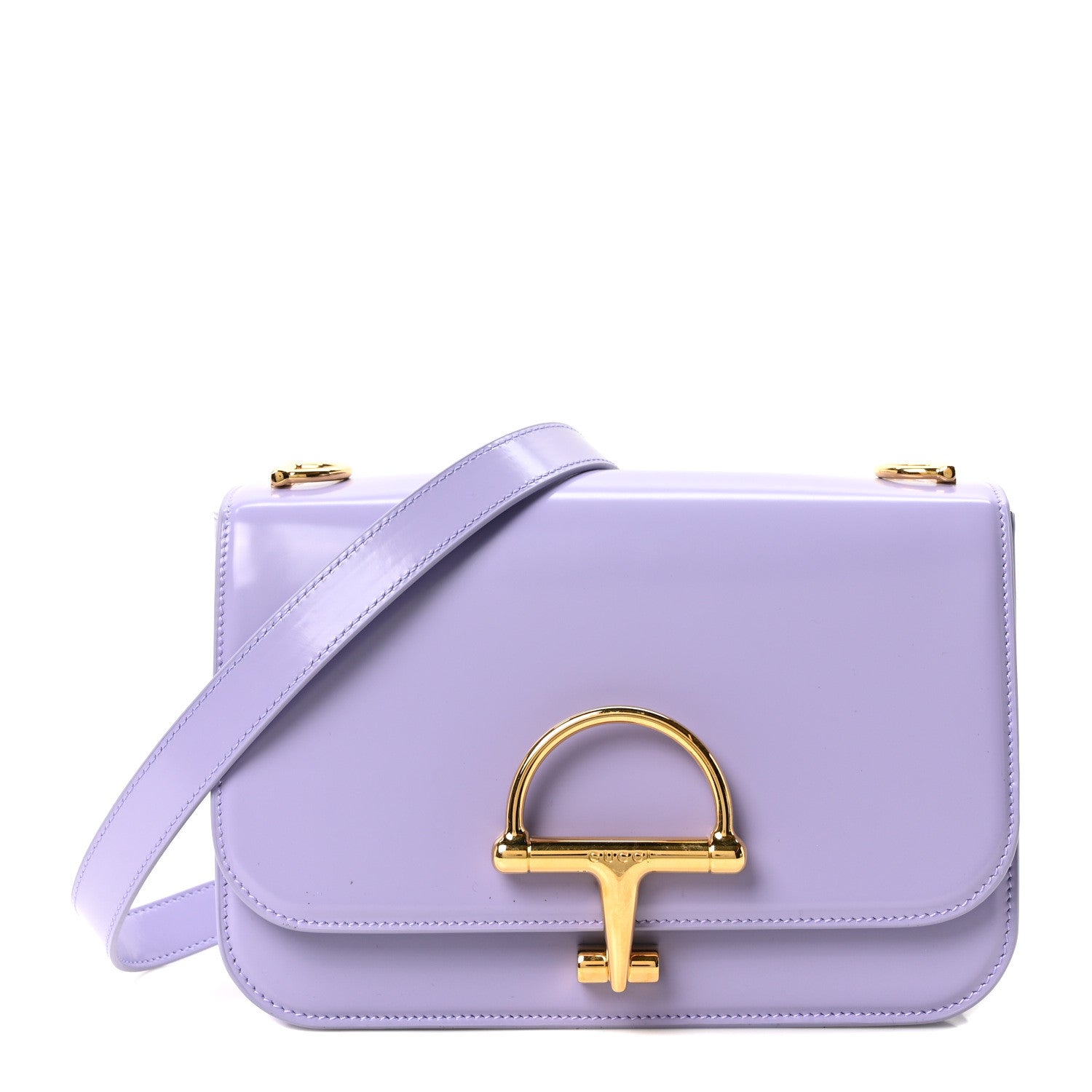 Gucci Patent Siena Small Shoulder Bag Lapis 1 of 10