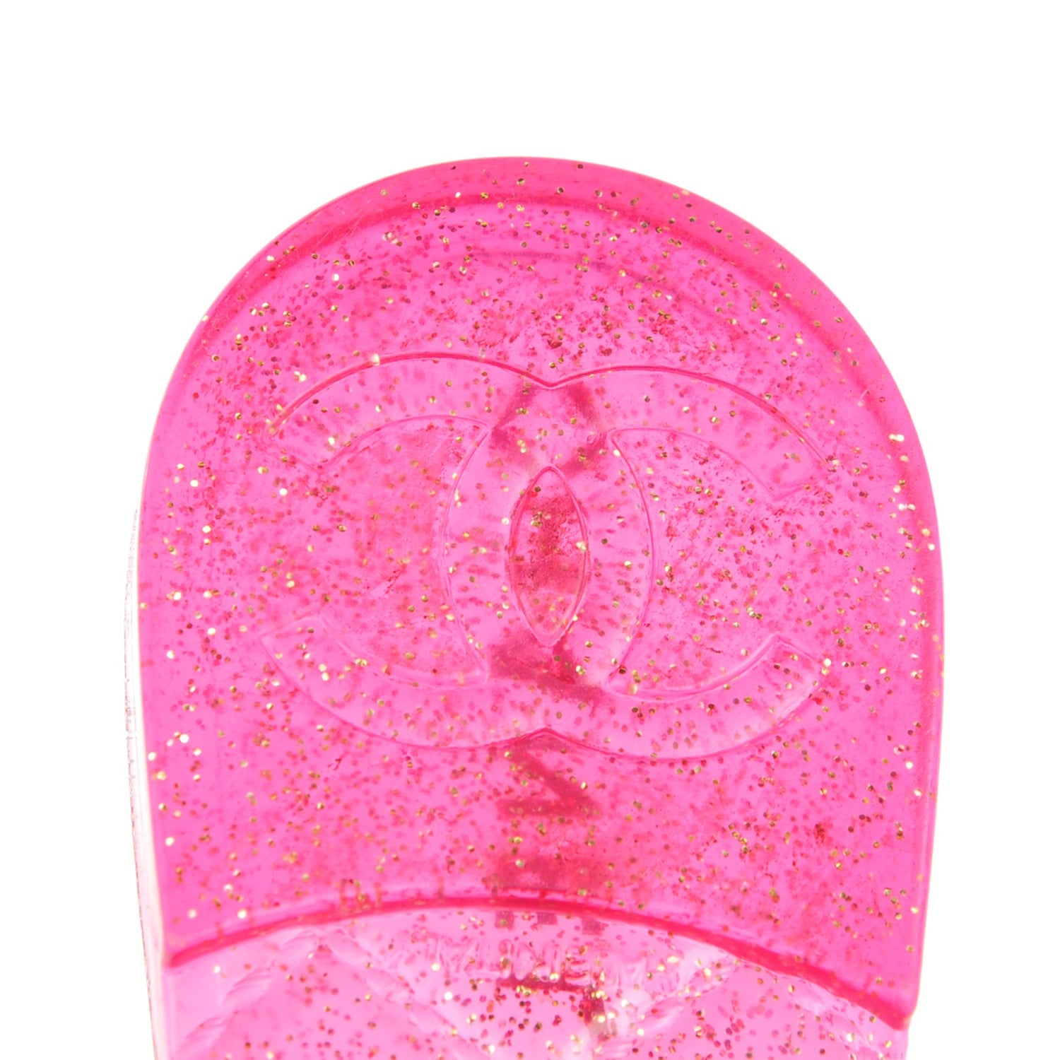 Chanel Jelly Camellia Glitter Thong Sandals 39 Pink 6 of 7