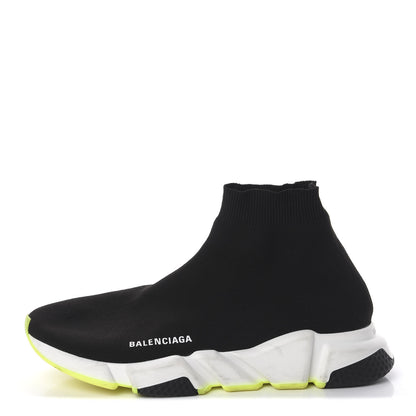 Balenciaga Neoprene Knit Womens Speed Sneakers 43 Black White Yellow Fluo 1 of 5