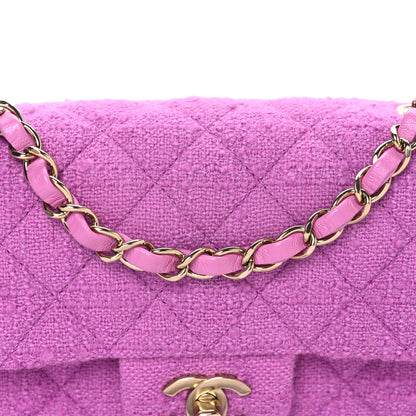 Chanel Tweed Quilted Mini Rectangular Flap Purple 8 of 10