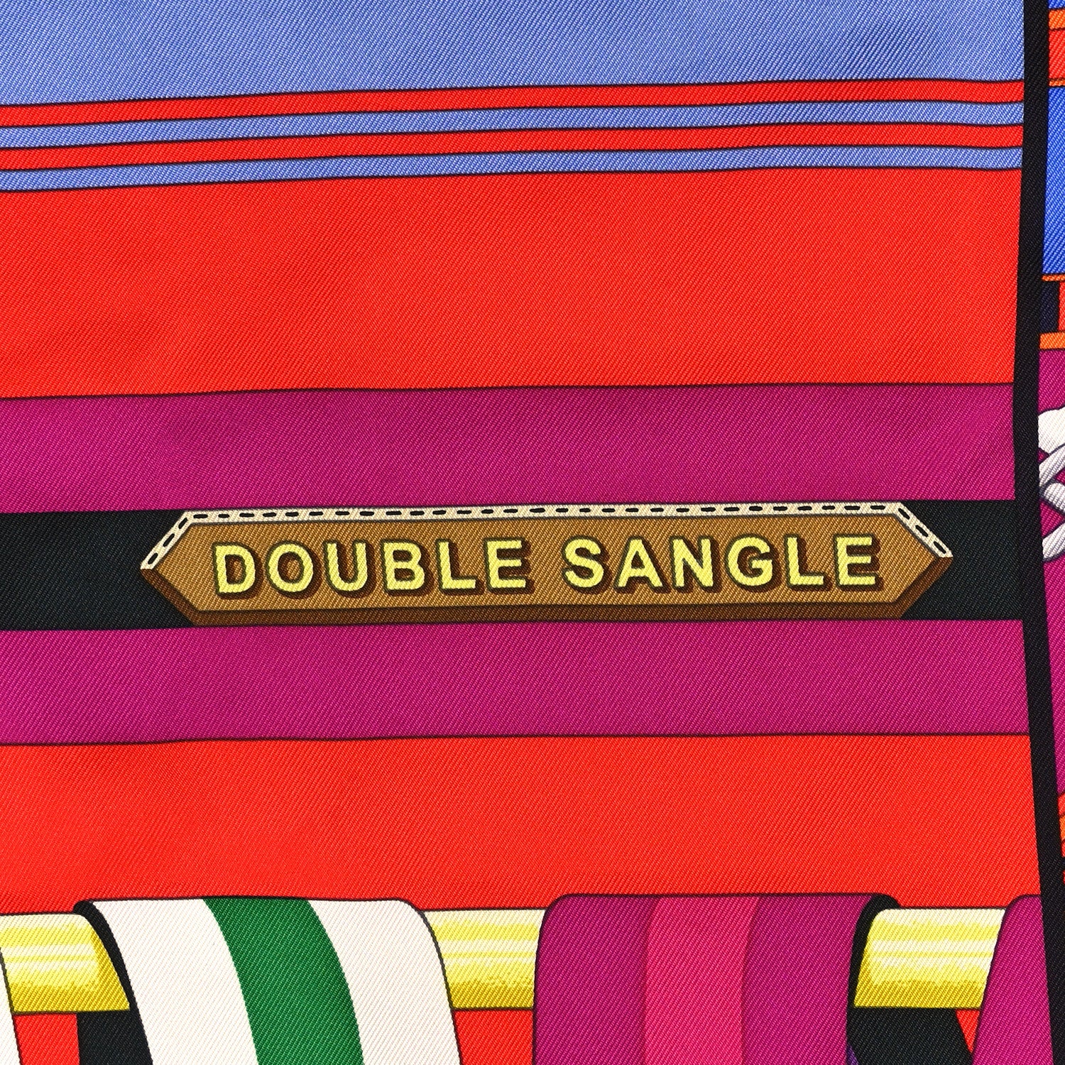 Hermes Silk Double Sangle Scarf 90 Rouge Bougainvillea 5 of 6