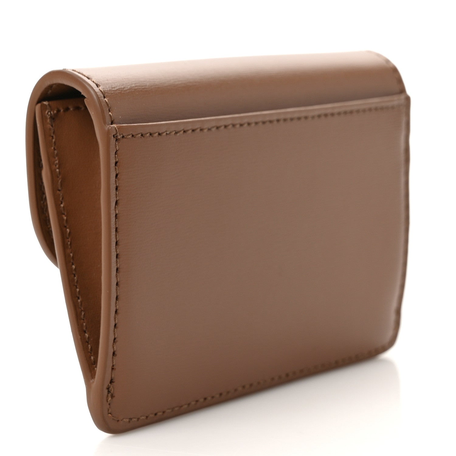 Celine Shiny Calfskin Triomphe Flap Card Holder Bronze 3 of 8