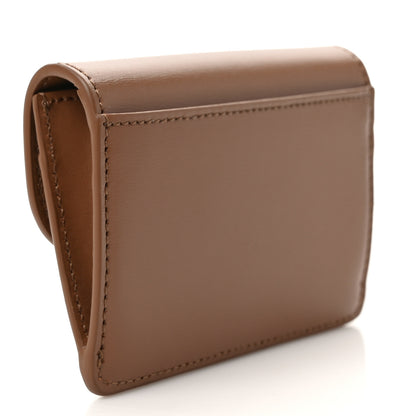 Celine Shiny Calfskin Triomphe Flap Card Holder Bronze 3 of 8