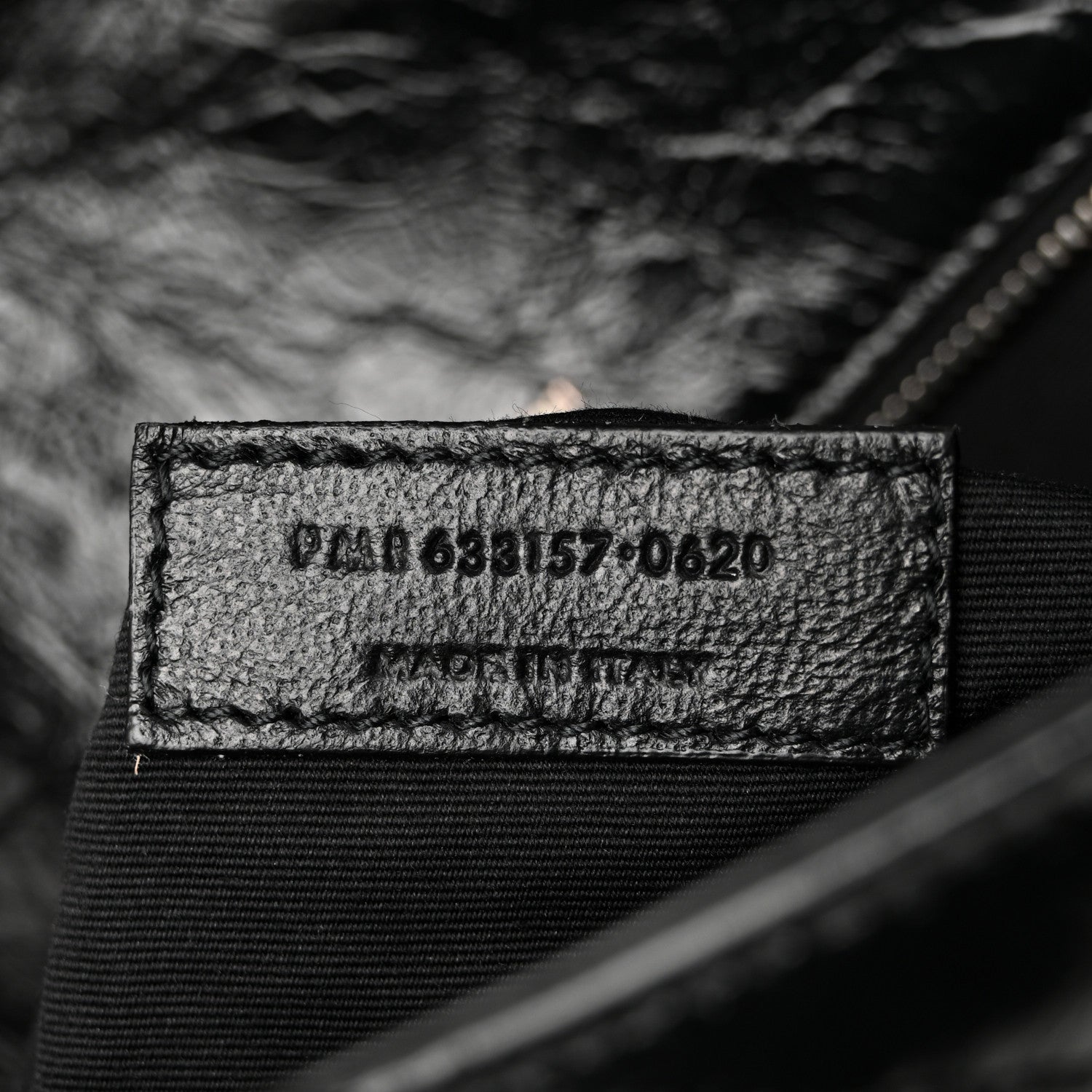 Saint Laurent Crinkled Calfskin Matelasse Monogram Large Niki Chain Satchel Black 7 of 12