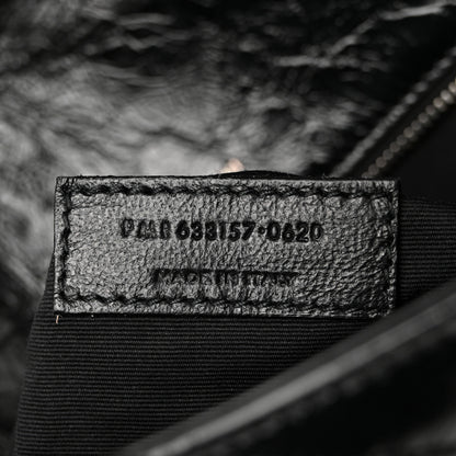 Saint Laurent Crinkled Calfskin Matelasse Monogram Large Niki Chain Satchel Black 7 of 12