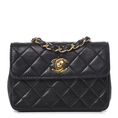 Chanel Lambskin Quilted Extra Mini Flap Black 1 of 13