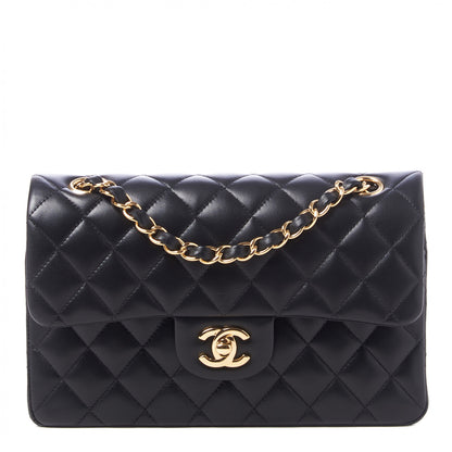 Chanel Lambskin Quilted Small Double Flap Black 1 of 11