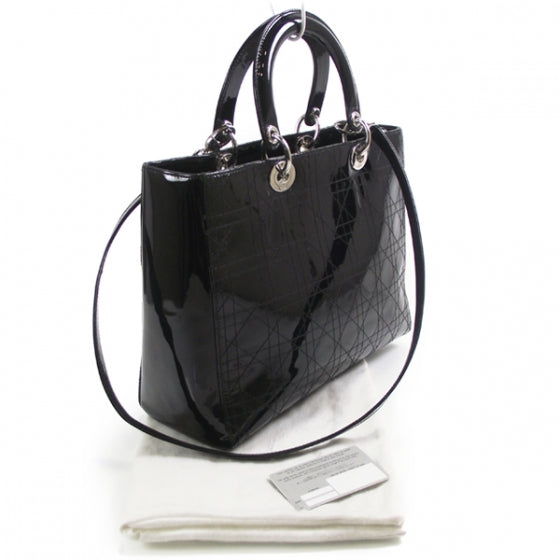 Christian Dior Patent Cannage Lady Dior 3 of 10