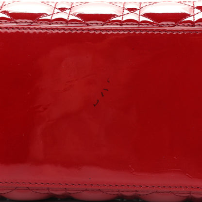 Christian Dior Patent Cannage Medium Lady Dior Red 9 of 11