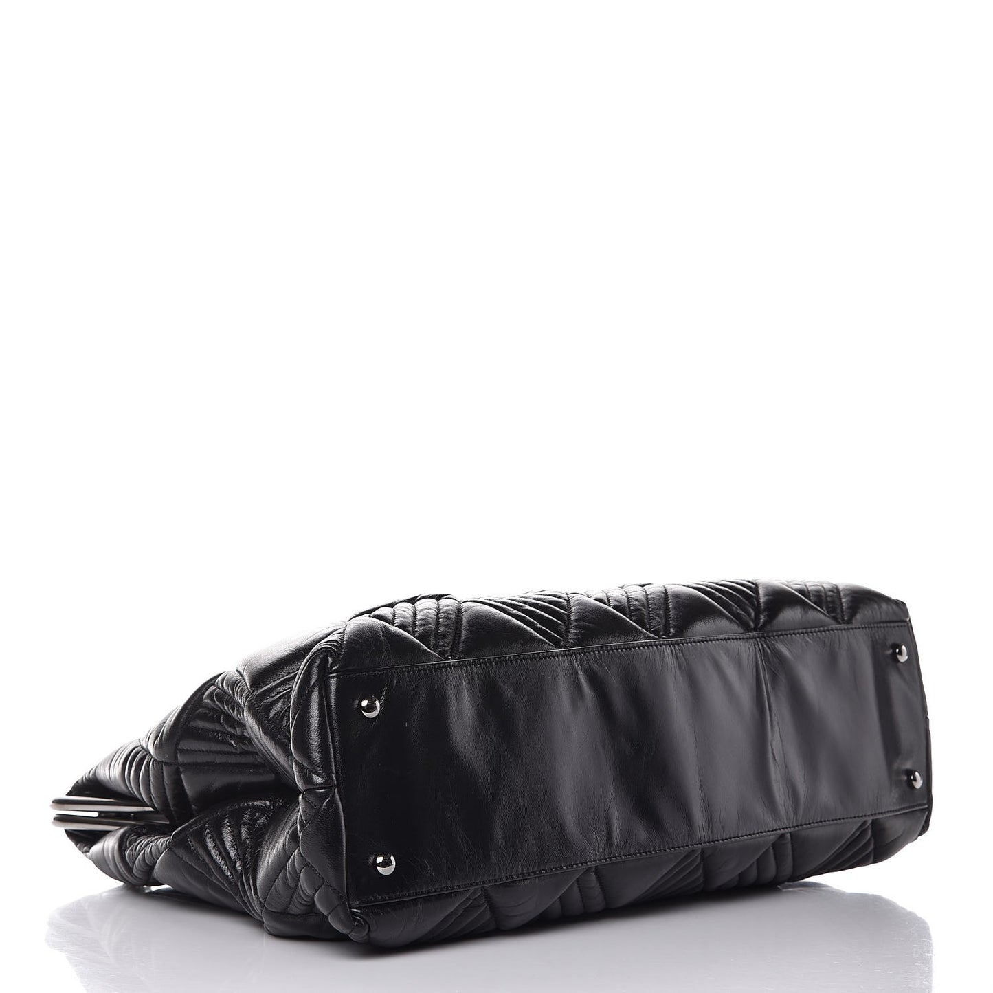 Lambskin Large In and Out Tote Black