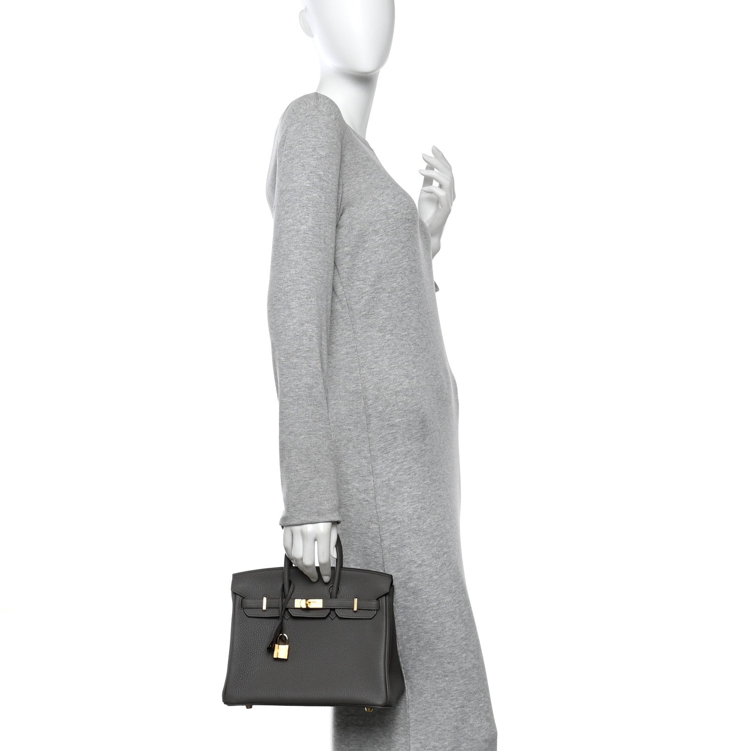 Hermes Togo Birkin 25 Etain 2 of 11
