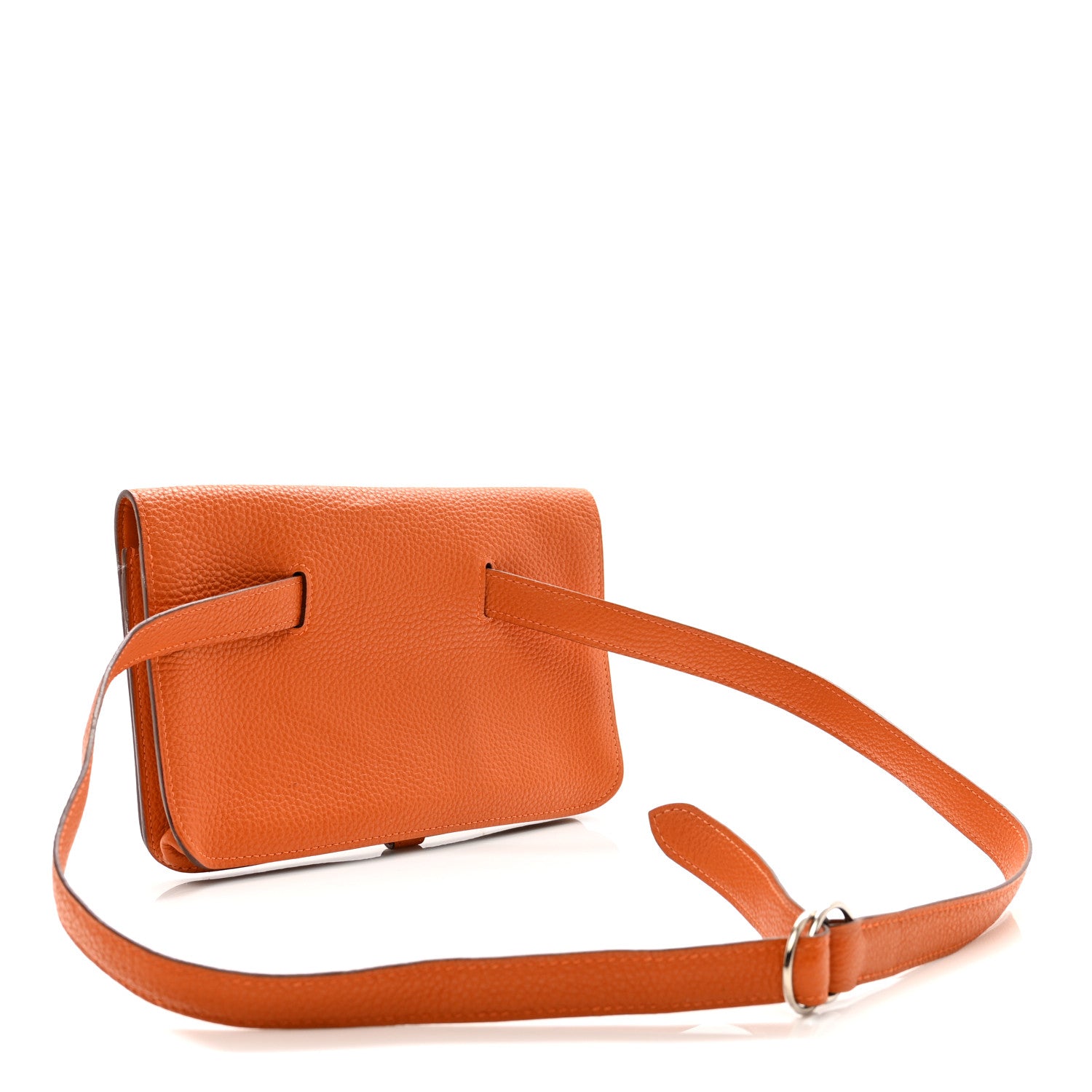 Hermes Togo Dogon Wallet Waist Pouch Orange 3 of 10