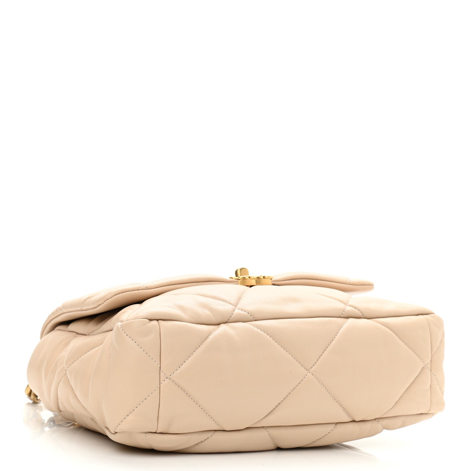 Chanel Lambskin Quilted Large Chanel 19 Flap Beige 4 of 11