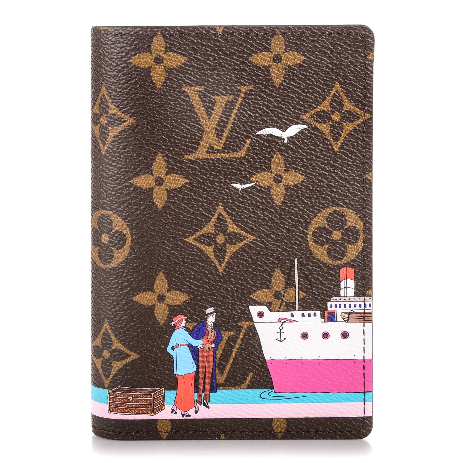 Louis Vuitton Monogram 2016 Christmas Animation Passport Cover Rose Ballerine 1 of 7